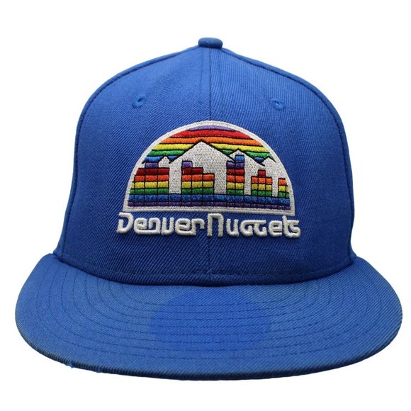 Denver Nuggets NBA Basketball New Era 59Fifty Blue Fitted Hat Cap Wool 7 1/4 - Picture 1 of 10